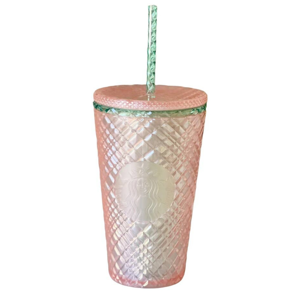 Starbucks 2023 Pink Jeweled Pearl 16 oz Grande Cold Cup Tumbler NEW - Picture 1 of 11